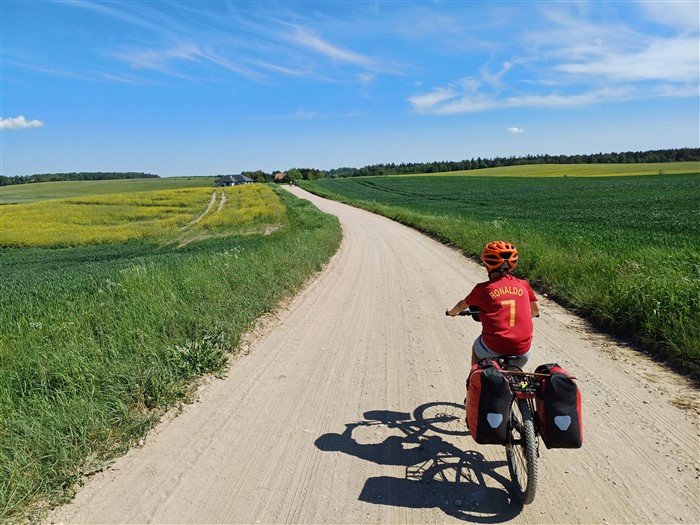 Dosyć wymagający ale i tak nie najgorszy tego dnia odcinek Szlakiem Green Velo.