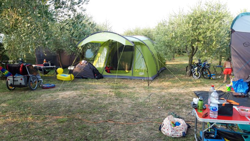 Nasze obozowisko podczas wakacji na campingu we Włoszech